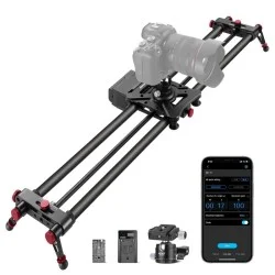 Neore Carbon Fiber Motorized Camera Slider with App and Remote Control - Black